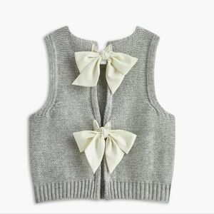 Commense Bow Front Sweater Vest Small Coquette Soft Girl Preppy Knit Top NWT